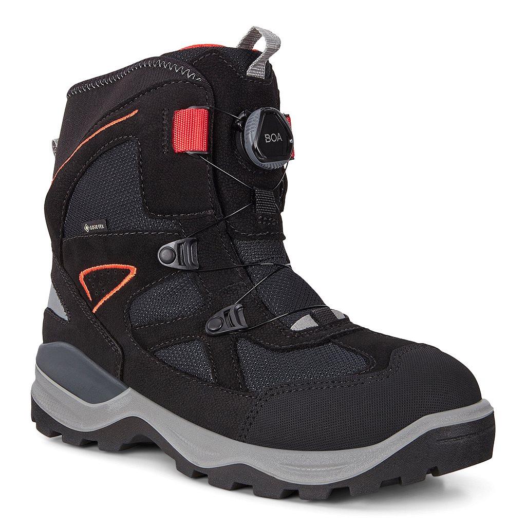 Bottes De Neige Ecco Snow Mountain Garçons Noir 2318-RILDP